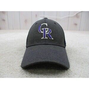 Colorado Rockies Hat Cap Strap Back One Size Gray New Era MLB Baseball Mens